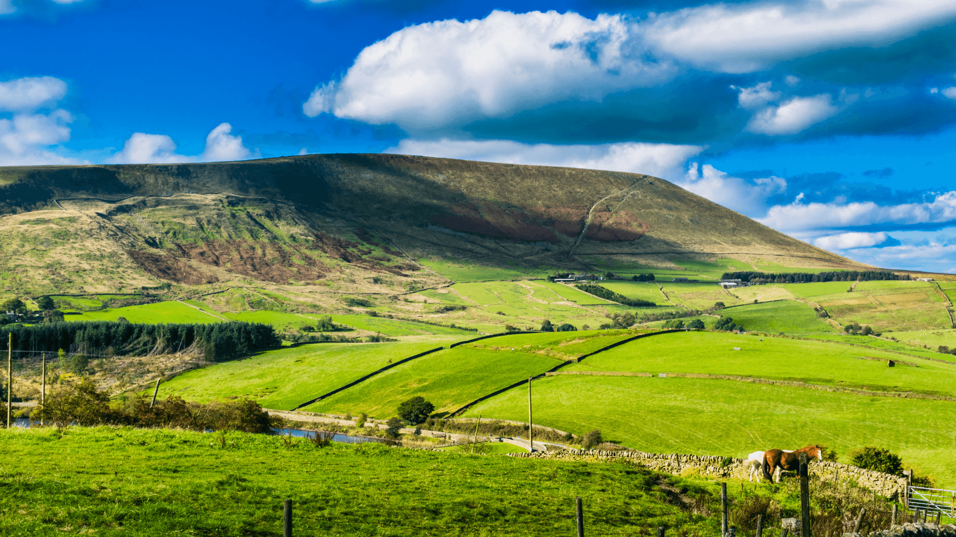 Beautiful Pendle Hill in the summer sun