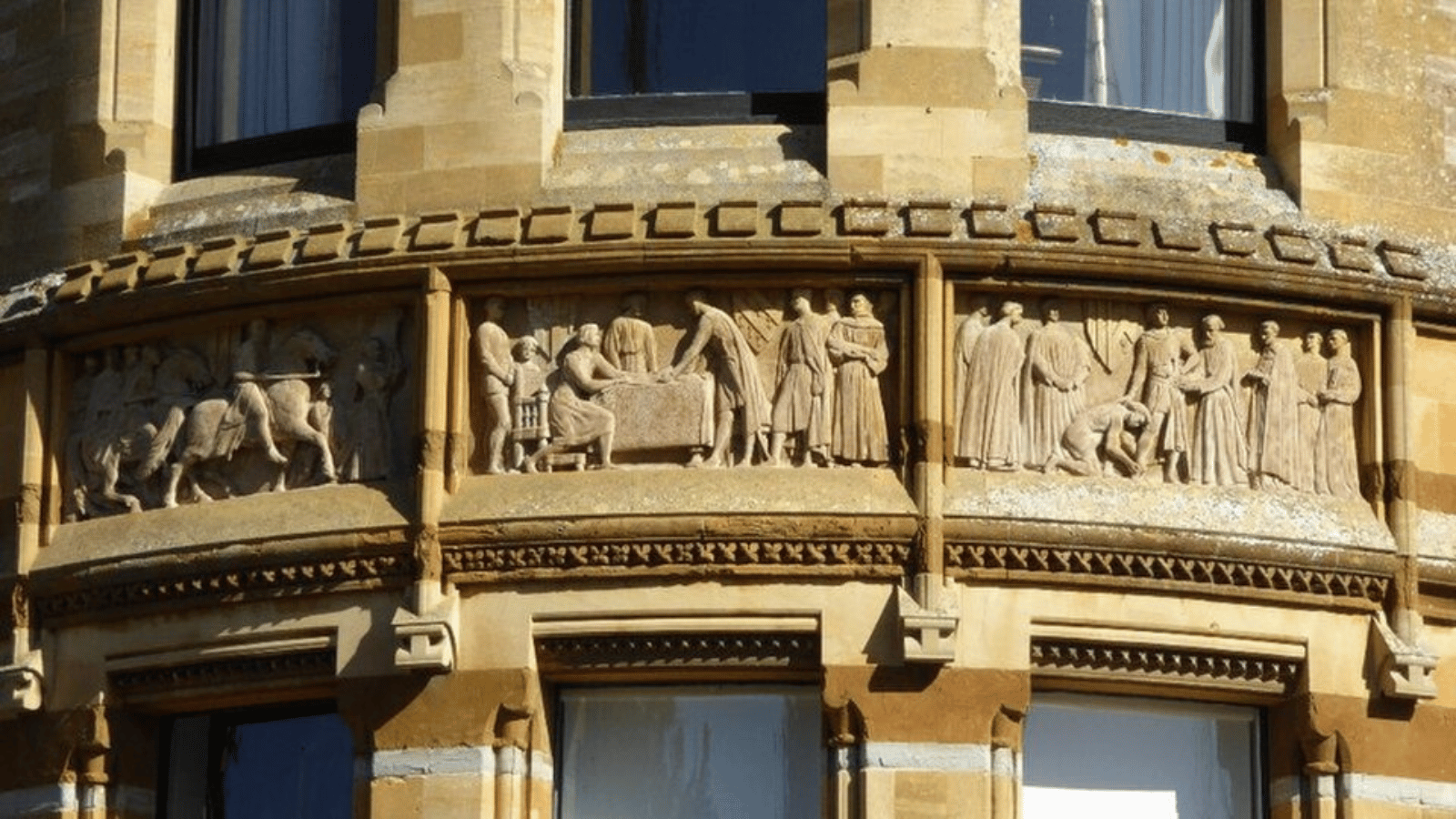 Carved panel at the Ettington Park Hotel