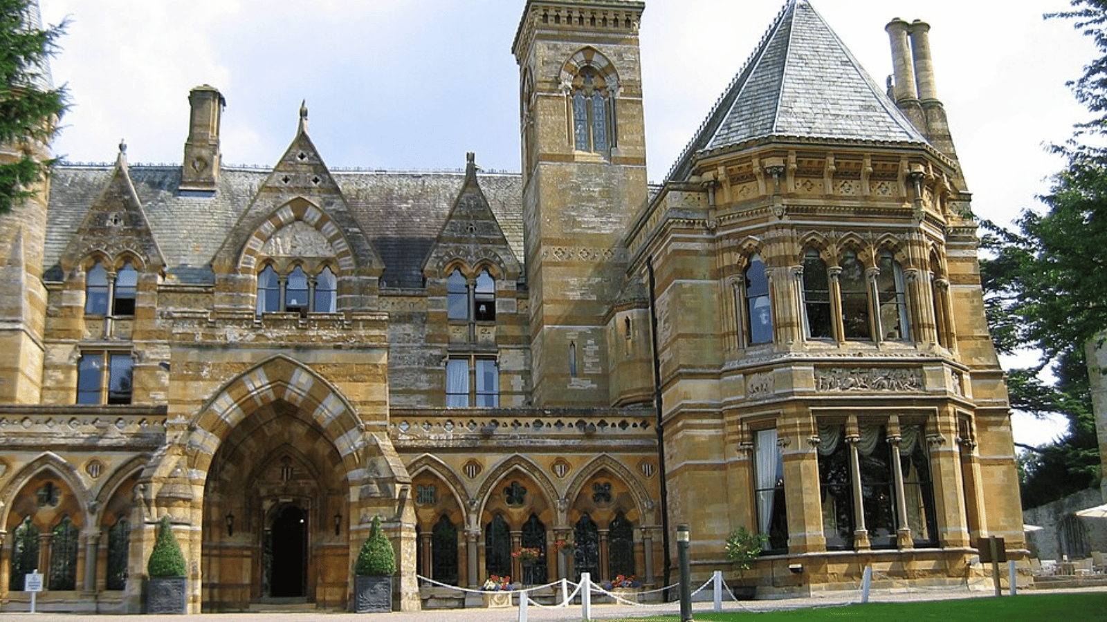 Exterior of the Ettington Park Hotel in Warwickshire