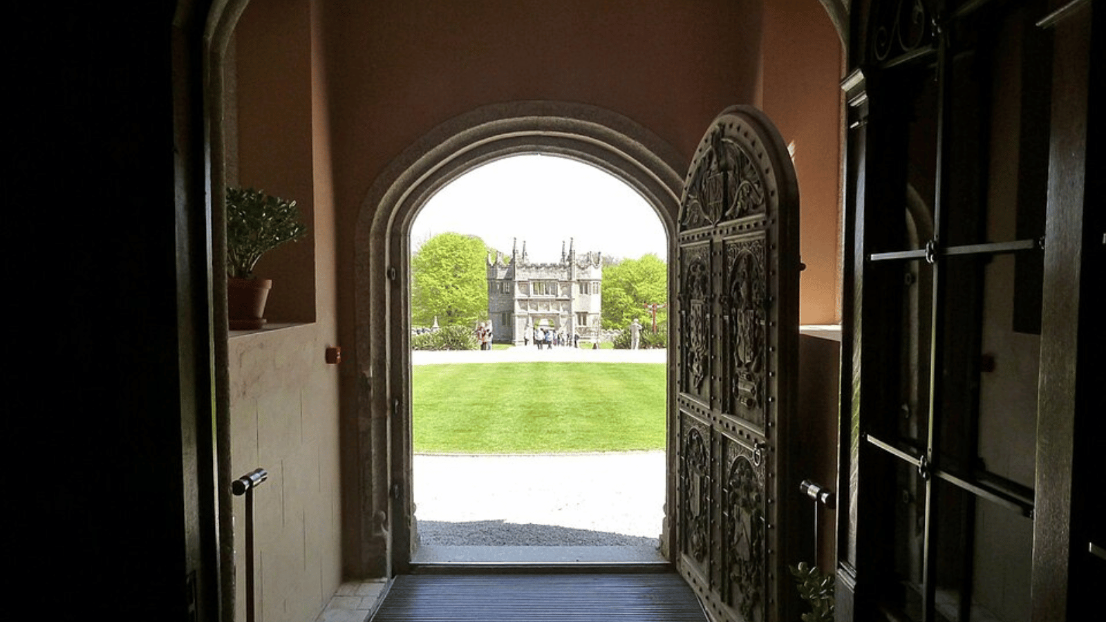 Front porch of Lanhydrock House, Cornwall